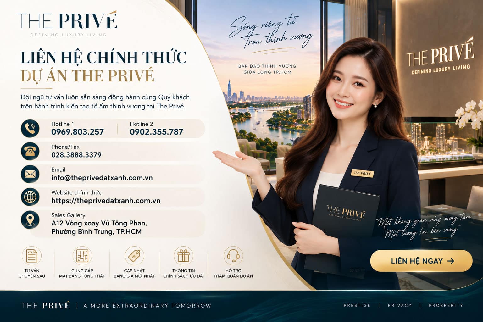 Đăng ký nhận layout và tiêu chuẩn bàn giao căn hộ The Privé