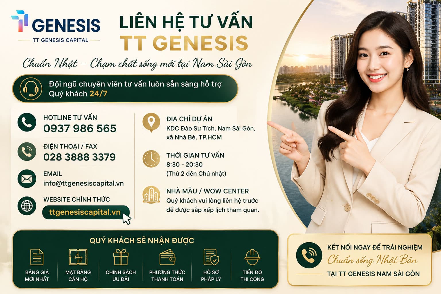 Thông Tin Liên Hệ Dự Án TT Genesis