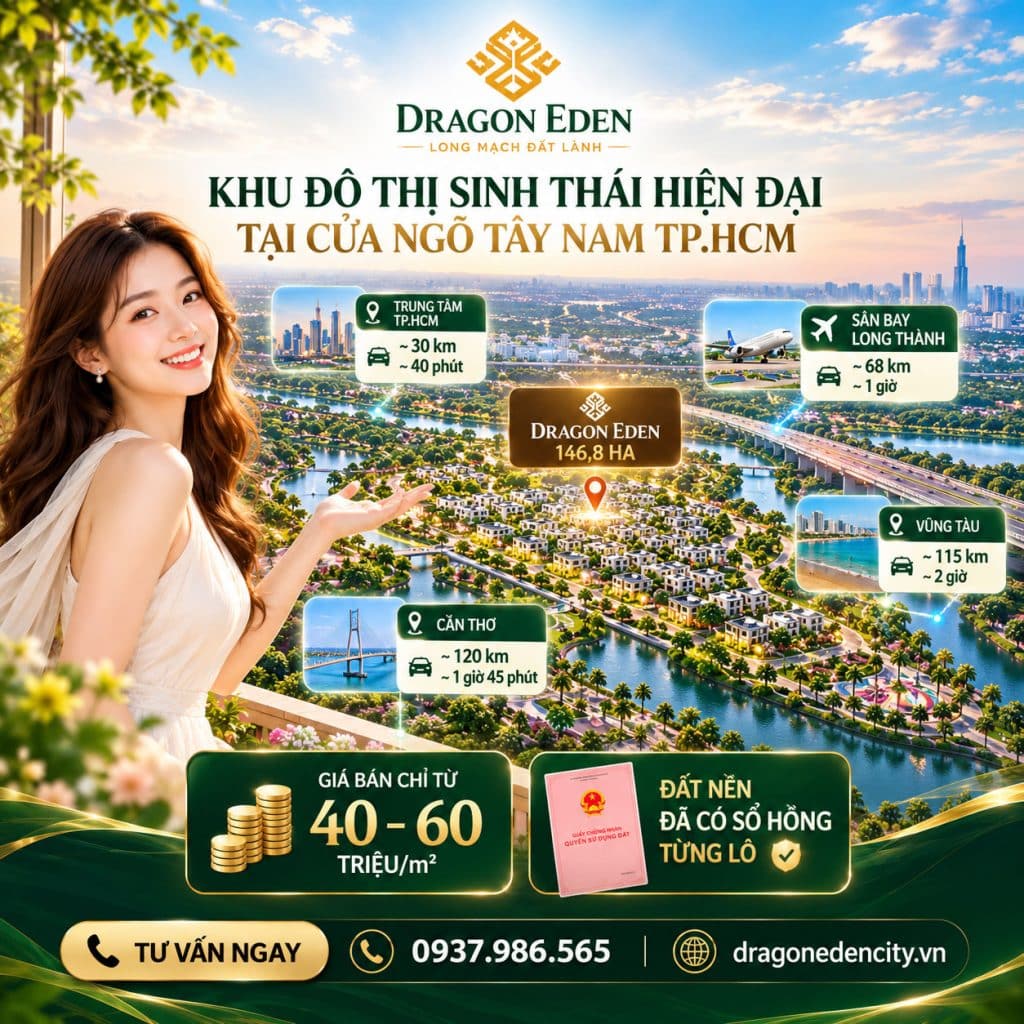 Dự án đất nền sổ đỏ Dragon Eden Tây Ninh