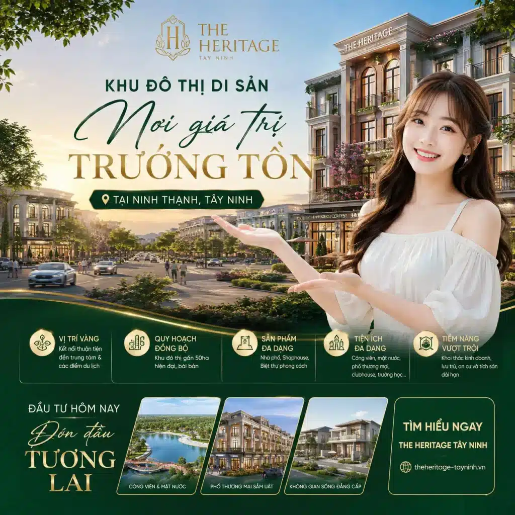 Dự án đất nền sổ đỏ The Heitage Tây Ninh
